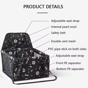 Asiento Elevador <span class=keywords><strong>para</strong></span> <span class=keywords><strong>Perros</strong></span>, Plegable, Portátil, Impermeable, de Oxford, con <span class=keywords><strong>Cinturón</strong></span> de Seguridad <span class=keywords><strong>para</strong></span> Viajes, <span class=keywords><strong>para</strong></span> <span class=keywords><strong>Perros</strong></span> Pequeños y Gatos, Accesorios <span class=keywords><strong>para</strong></span> Mascotas - Product Image 3