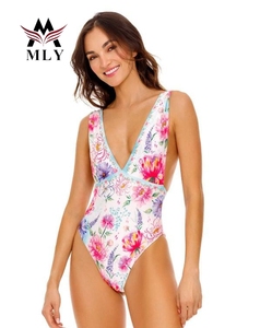 ชุดว่ายน้ำวันพีชสีแดงสำหรับผู้หญิงขนาดใหญ่บิกินี่เซ็กซี่ตามสั่ง mly - Product Image 1