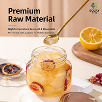 Pot en verre rond de 150 ml, 200 ml, 300 ml, 380 ml, 500 ml, avec couvercle métallique scellé, bocal en verre vide pour la vente en gros d'aliments