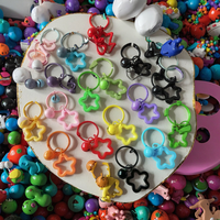 Porte-clés mignon en forme d'étoile pour sacs de couple, pendentif couleur bonbon, accessoires style Ins