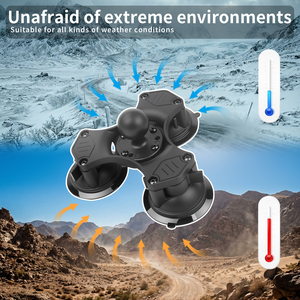 VINmounts Heavy Duty Twist-Lock Triple Suction Mount for Starlink Mini Antenna – Vehicle, RV, Boat & Off-<b>Grid</b> Install - Product Image 5