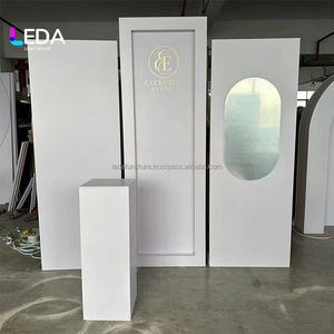 LEDA New White <b>Set</b> PVC Backdrop <b>Decorations</b> for wedding bridal events <b>parties</b> - Product Image 1