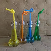 Botella de cóctel para club nocturno, vaso de vidrio transparente con forma de pene, 80ml, ODM, OEM
