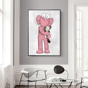 BIGIMAGE moderne chambre de bébé pour <span class=keywords><strong>Kaws</strong></span> affiche 50x70/100x150 <span class=keywords><strong>peinture</strong></span> murale toile mode cristal porcelaine suspendus impressions - Product Image 2