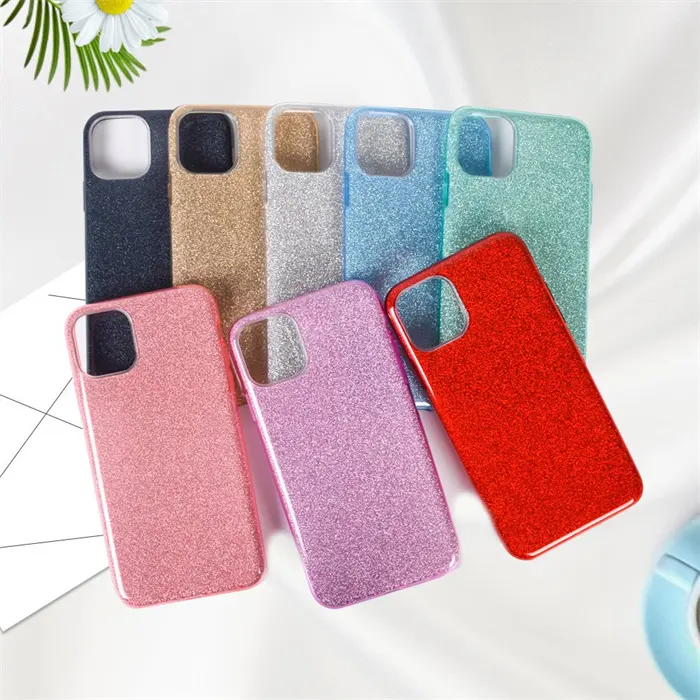 Hot Sale Factory Glitter Mobile Phone 3 in 1 Shockproof Case Cover for iPhone 14 13 12 mini 11 Pro XS Max XR XS X 8 7 6 Plus 5