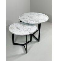 Table basse contemporaine de luxe (3 pieds) de haute qualité OEM/ODM, design minimaliste, mobilier de salon
