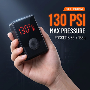 Pompe à vélo électrique mini 156g, 130 PSI, haute pression, format de poche, gonfleur d'air portable pour vélo de route - Product Image 4