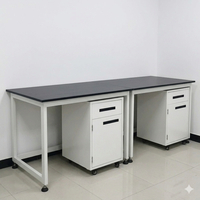 Table de travail robuste à structure en acier pour clinique moderne, banc de laboratoire à cadre en acier
