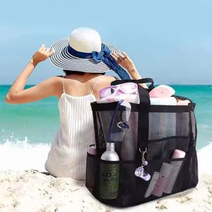 Sac de plage fourre-tout imperméable grande capacité avec logo personnalisé, doublure en polyester, idéal pour le shopping, les voyages et les accessoires de natation (vente en gros) - Product Image 5