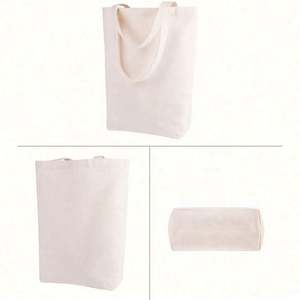 Bolsa de Compras de Lona Natural Ecológica con Estampado por Sublimación de Tamaño Personalizado, 100% Algodón, con Bolsillos y Logotipo - Product Image 4