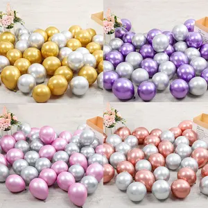 2024 High Quality globos dorados metalizados cromados por mayor mini 5 inch metallic balloons chrome metal balloon