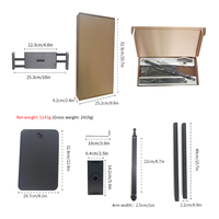 Support de tablette en métal réglable et télescopique avec base lestée pour tablettes PC de 4 à 14 pouces, idéal pour le bureau et l'école