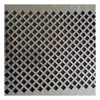 Maille perforée en aluminium de tôle perforée de trou carré