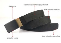 Ceinture tactique en nylon réversible bicolore pour jeunes hommes, style simple et double, pour l'exploration en extérieur, avec boucle rotative robuste