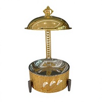 U.ray Nouveau Plateau de service suspendu pour buffet de restaurant, en acier inoxydable, isolé, maintien au chaud 4 heures, forme diamant, blanc doré