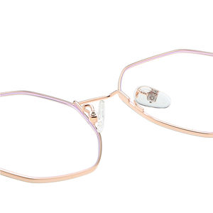 3つのHIPPOS一般的なプレーンメガネ不規則な五角形フレームの金属フレームの読み取りメガネ10代の若者のためのシンプルな眼鏡 - Product Image 5