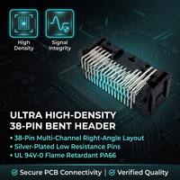 Connecteur PBT automobile domestique 34961-0386, 38 broches, 3A, rectangulaire, pas de 2 mm, calibre 22-20, -40~125°C, 38 voies, angle droit, pour carte PCB électrique