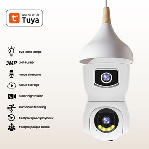 투야 실내 2.4GHz 와이파이 감시 카메라 CMOS 센서 LED 라이트 HD 인체 추적 음성 인터콤 PTZ 제어 클라우드 - Product Image 3