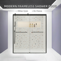 Puerta Corredera de Ducha Impermeable de Diseño Moderno con Cierre Suave para Baño y Casas