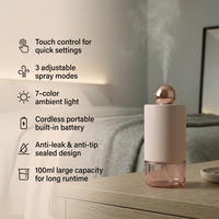 Diffuseur d'huiles essentielles portable sans eau, à commande tactile RGB, avec air froid, sans eau, rechargeable, 100 ml