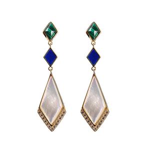 Pendientes Colgantes de Plata de Ley 925 con Lapislázuli y Malaquita, Chapados en Rodio, Modernos, <span class=keywords><strong>para</strong></span> Mujer, <span class=keywords><strong>Regalo</strong></span> <span class=keywords><strong>para</strong></span> Fiesta - Product Image 1