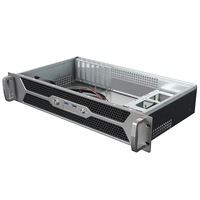 Châssis de serveur industriel en aluminium 2U à corps court Nouveau design Stock monté en rack Accessoire informatique industriel