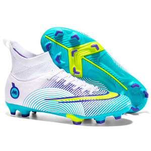 Chaussures de Football pour hommes, haut Cristiano <span class=keywords><strong>Ronaldo</strong></span> AG, pointes de gazon artificiel, chaussures d'entraînement pour adolescents - Product Image 2