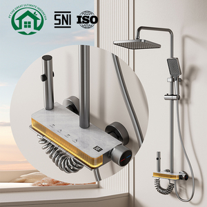 Pano.V 2025 Avant-garde Piano <b>Key</b> Shower Set with LED Strip Light High Pressure Rain Shower Head for Luxury Hotel Bathroom Proje - Product Image 1