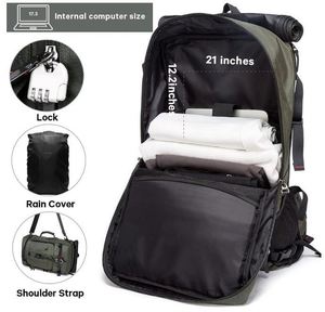 Mochila de Viaje con Muestra Gratis, Mochila Convertible Resistente, Bolsa de Lona Convertible, Apta para Laptop de 15.6 Pulgadas, para Hombres y Mujeres - Product Image 2