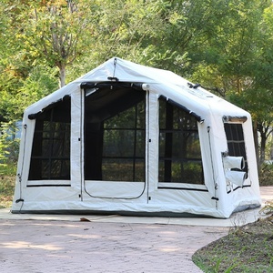 <span class=keywords><strong>Tente</strong></span> de Glamping <span class=keywords><strong>Gonflable</strong></span> Blanche Minimaliste 8 Personnes, Étanche, Double Portes, Double Fenêtres Panoramiques, Marque Privée, pour Jardin, 8 420D - Product Image 2