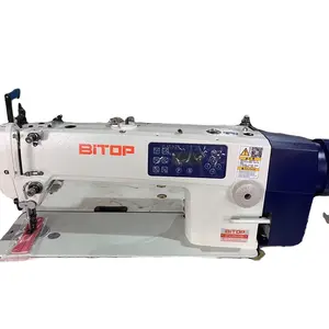 Máquina de coser de punto de bloqueo con alimentación de aguja y pie para caminar, compuesto de BT-6335S-D4BL, para cuero industrial