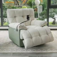 Canapé simple moderne polyvalent en tissu flanelle avec massage électrique, fauteuil inclinable chauffant de luxe, confort nuageux, télécommande modulaire