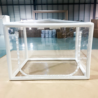 Tente gonflable de haute qualité en PVC transparent avec cadre blanc, robuste, durable, carrée, personnalisable, hermétique en PVC