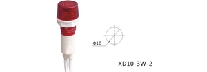 XD10-3W-2 220V赤色LED信号パイロットライトインジケーターランプLEDインジケーターランプ防水インジケーターライトパイロットランプ