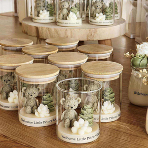 Bougies parfumées à la soja personnalisées et uniques, vente en gros, cadeaux de baby shower, bougies ours bleu pour cadeau d'anniversaire - Product Image 5