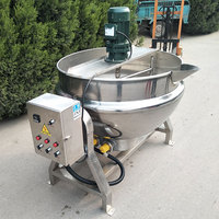 Marmita Meat Jam Cooker Halwa Sauce Mixer Mixer Inclinable Soupe Bouillissant Cuisson Bouilloire Gainée/Industriel 100-600 Litres
