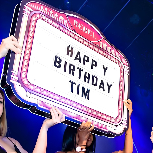 Customized LOGO LED Letters Board LED Marquee Sign VIP Display Glorifier Board for Nightclub
