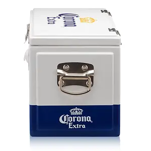 20L Rétro Métal corona En Plein Air Bière Glacière