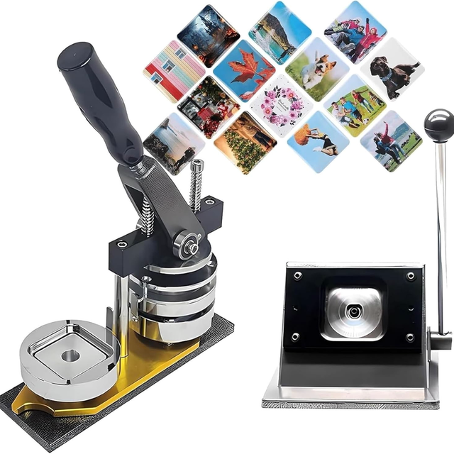 High Quality Wholesale Hand Press Aluminum Magnet Making Tool Square  Making Automatic Photo Fridge Magnets Making Machine