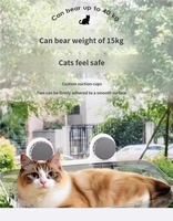 Hamac pour chat à ventouse pour fenêtre, lit suspendu toutes saisons pour chat pour bronzer, panier pour chat à fixer sur vitre, chaud pour l'hiver