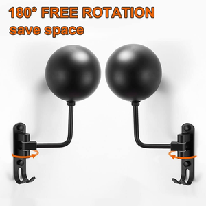 Supporto per Casco JFG Salvaspazio con Rotazione a 180°, Organizzatore da Parete Multifunzione, Espositore per <span class=keywords><strong>Accessori</strong></span> <span class=keywords><strong>Moto</strong></span> - Product Image 4