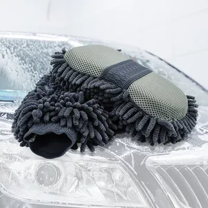 Serviette en microfibre de haute qualité lavage de voiture serviette de lavage de voiture à la main ensemble microfibre chenille serviette de lavage de voiture en microfibre