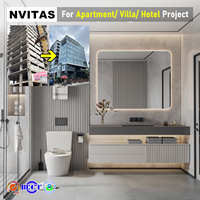 Meubles-lavabos et armoires de salle de bain modernes en MDF NVITAS, à fixation murale, pour hôtels, appartements, villas, chambres et projets d'entrepôts