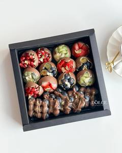 Caja de Regalo de Papel Kraft Rígido de Lujo con Logotipo Personalizado, Reciclable, para <span class=keywords><strong>Sushi</strong></span>, Dulces, Chocolates y Fresas - Product Image 3