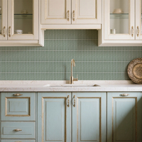 Vente en gros de carreaux de mosaïque en porcelaine courbée émaillée rétro hôtel douche salle de bain dosseret décoration murale intérieure carreaux de mosaïque