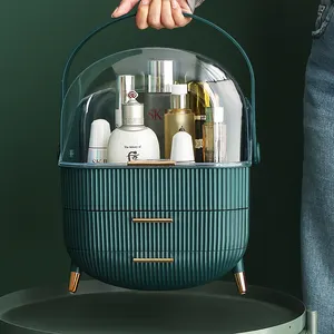 Soporte para brochas de maquillaje transparente acrílico profesional caja organizadora de baño cosmética con cajones caja de almacenamiento de maquillaje de plástico Acrílico