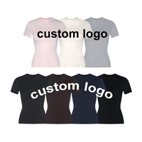 Kaos Wanita Custom 200G Model Regular untuk Wanita, Pakaian Musim Panas, Kaos Custom, Kaos Wanita Custom