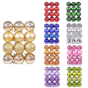 Juego de Adornos Navideños de Bolas de 6 cm y 8 cm, Bolas de Plástico Irrompibles, Decoración Navideña Personalizada, Adornos de Navidad para Fiestas en Casa - Product Image 4