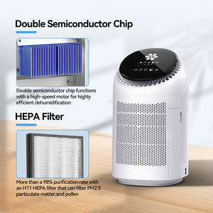 2-in-1 70W Handbuch Home/Office Luft reiniger Luftent feuchter HEPA 11 Filter 0,7 l Tank 100 m³/H CADR 350ml/Tag Kapazität Kunststoff garage - Product Image 4