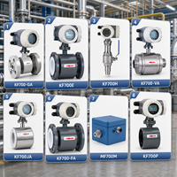 KF700-GA DN15 hingga DN150 ±0.2% Akurasi Tinggi F46/PFA Line RS485 HART Tekanan Tinggi Hingga PN 26MPa Flowmeter Elektromagnetik